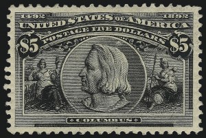 Sale 1007, Lot 2463, 1893 Columbian Issue ($2.00 thru $5.00, Scott 242-245)