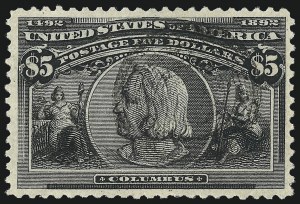 Sale 1007, Lot 2465, 1893 Columbian Issue ($2.00 thru $5.00, Scott 242-245)