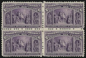 Sale 1007, Lot 2466, 1893 Columbian Issue Multiples (1c thru 15c, Scott 230-238)