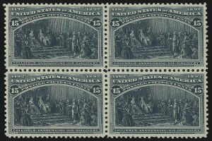 Sale 1007, Lot 2479, 1893 Columbian Issue Multiples (1c thru 15c, Scott 230-238)