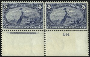 Sale 1007, Lot 2542, 1898 Trans-Mississippi Issue (1c thru 10c, Scott 285-290)