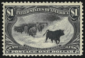 Sale 1007, Lot 2561, 1898 Trans-Mississippi Issue (50c thru $2.00, Scott 291-293)