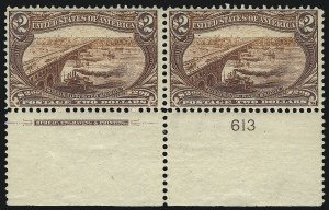 Sale 1007, Lot 2569, 1898 Trans-Mississippi Issue (50c thru $2.00, Scott 291-293)