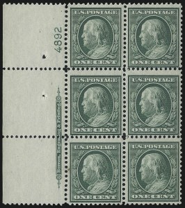 Sale 1007, Lot 2663, 1908-10 Washington-Franklin Issues (Scott 331-358)