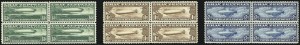 Sale 1007, Lot 2923, Air Post Graf Zeppelin Issue (Scott C13-C15, C18)