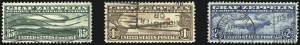 Sale 1007, Lot 2924, Air Post Graf Zeppelin Issue (Scott C13-C15, C18)