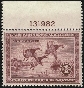 Sale Number 1007, Lot Number 3159, Hunting Permit singles (RW)