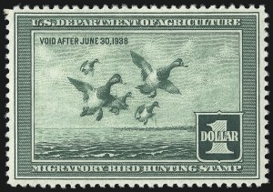 Sale 1007, Lot 3162, Hunting Permit singles (RW)