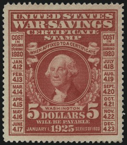 Sale 1007, Lot 3226, Savings Stamps (PS, WS)