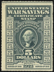 Sale 1007, Lot 3227, Savings Stamps (PS, WS)