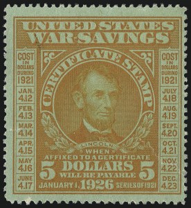 Sale 1007, Lot 3228, Savings Stamps (PS, WS)