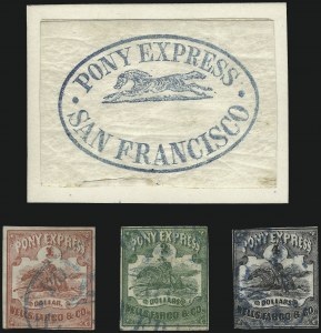 Sale 1010, Lot 149, Pony Express Stamps