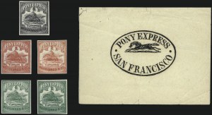 Sale 1010, Lot 150, Pony Express Stamps