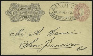 Sale 1011, Lot 1182, Western Express (Jones & Russell`s thru Pacific Express)