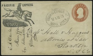 Sale 1011, Lot 1188, Western Express (Jones & Russell`s thru Pacific Express)