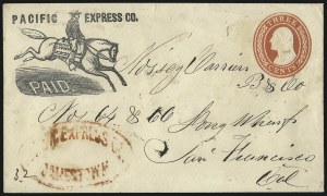 Sale 1011, Lot 1189, Western Express (Jones & Russell`s thru Pacific Express)