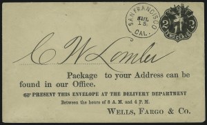 Sale 1011, Lot 1218, Western Express (Wells Fargo thru Whitney, groups)