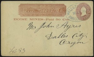 Sale 1011, Lot 1221, Western Express (Wells Fargo thru Whitney, groups)