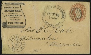 Sale 1011, Lot 1234, Western Express (Wells Fargo thru Whitney, groups)