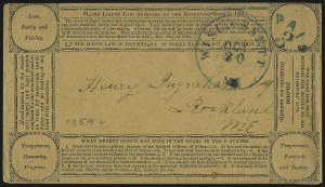 Sale 1011, Lot 1258, Postal Markings by State (Alaska thru Massachusetts)