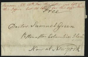 Sale 1011, Lot 1269, Postal Markings by State (New Hampshire)