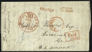 Sale 1011, Lot 1294, Waterway, Railroad and Transatlantic Mail