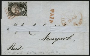 Sale 1011, Lot 1338, New York Postmaster`s Provisionals (Scott 9X1-9X1b)