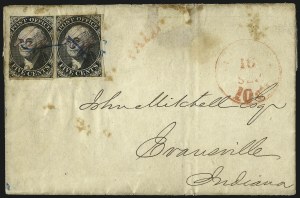 Sale 1011, Lot 1342, New York Postmaster`s Provisionals (Scott 9X1-9X1b)