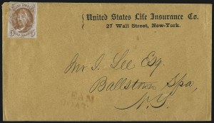 Sale 1011, Lot 1352, 5c 1847 Issue (Scott 1)