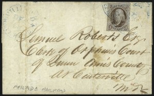 Sale 1011, Lot 1357, 5c 1847 Issue (Scott 1)