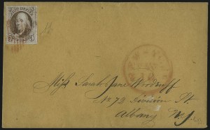 Sale 1011, Lot 1365, 5c 1847 Issue (Scott 1)