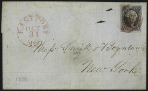 Sale 1011, Lot 1399, 10c 1847 Issue (Scott 2)