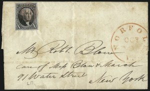Sale 1011, Lot 1404, 10c 1847 Issue (Scott 2)
