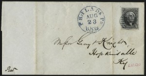 Sale 1011, Lot 1405, 10c 1847 Issue (Scott 2)