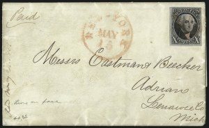 Sale 1011, Lot 1409, 10c 1847 Issue (Scott 2)