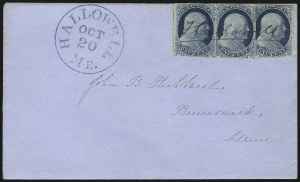 Sale 1011, Lot 1413, 1c 1851-56 Issue (Scott 7-9)