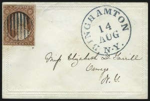 Sale 1011, Lot 1436, 3c 1851-56 Issue (Scott 10-10A)