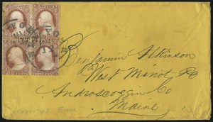 Sale 1011, Lot 1492, 1c-3c 1857-60 Issue (Scott 18-26)