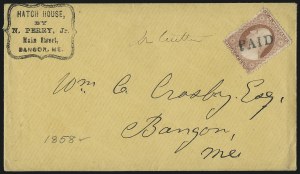 Sale 1011, Lot 1493, 1c-3c 1857-60 Issue (Scott 18-26)