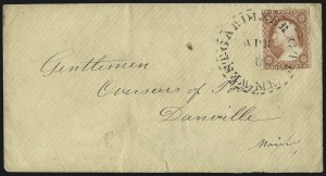 Sale 1011, Lot 1496, 1c-3c 1857-60 Issue (Scott 18-26)