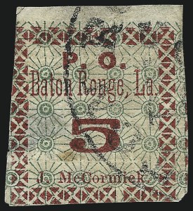 Sale 1011, Lot 1712, Confederate States (Express, Postmasters` Provisionals, Handstamped Paid)