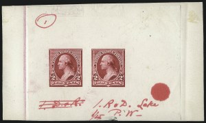 Sale 1011, Lot 349, Essays and Proofs - 1894 thru Washington Franklin Issues