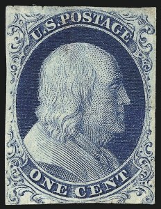 Sale 1011, Lot 392, 1c-12c 1851-56 Issue (Scott 6-17)