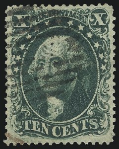 Sale Number 1011, Lot Number 429, 10c-90c 1857-60 Issue, 1c 1875 Reprint (Scott 31-40)