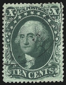 Sale 1011, Lot 431, 10c-90c 1857-60 Issue, 1c 1875 Reprint (Scott 31-40)