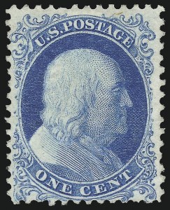 Sale 1011, Lot 439, 10c-90c 1857-60 Issue, 1c 1875 Reprint (Scott 31-40)