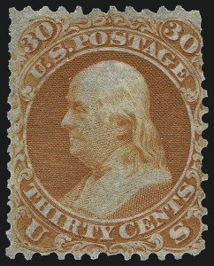 Sale 1011, Lot 440, 1861 30c First Color (Scott 61)