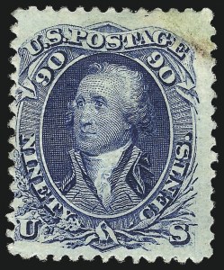 Sale 1011, Lot 480, 1867-68 Grilled Issue (Scott 83-101)