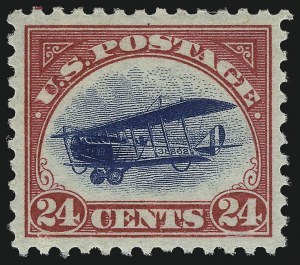 Sale 1011, Lot 821, Air Post (Scott C1-C18, CL1), 24c Carmine Rose & Blue, 1918 Air Post (C3) Sale 1011, Lot 821, Air Post (Scott C1-C18, CL1)