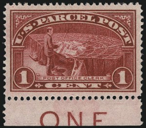 Sale Number 1011, Lot Number 905, Parcel Post (Scott Q1-Q12, JQ)